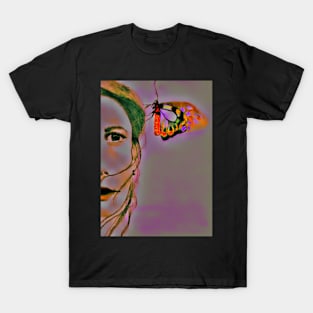 Girl with Butterfly T-Shirt